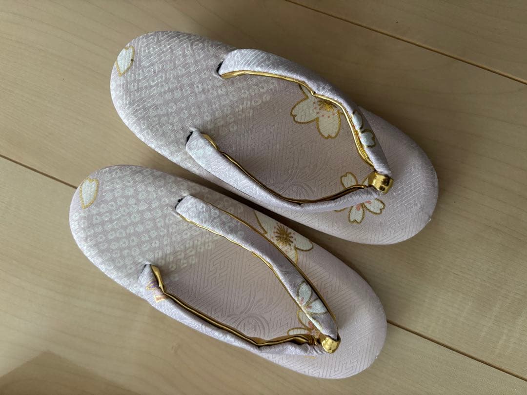 七五三 子供用着物セット 薄紫色 花柄　３歳