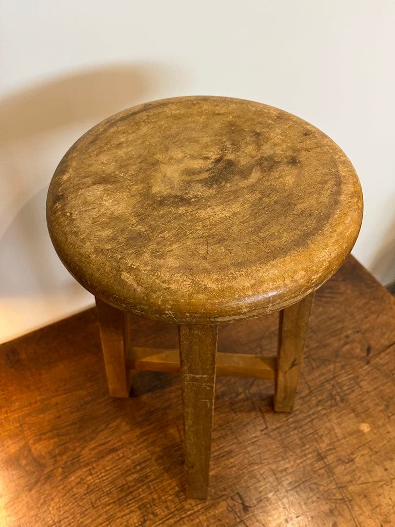 丸椅子 古道具 スツール 昭和レトロ アンティーク ビンテージ