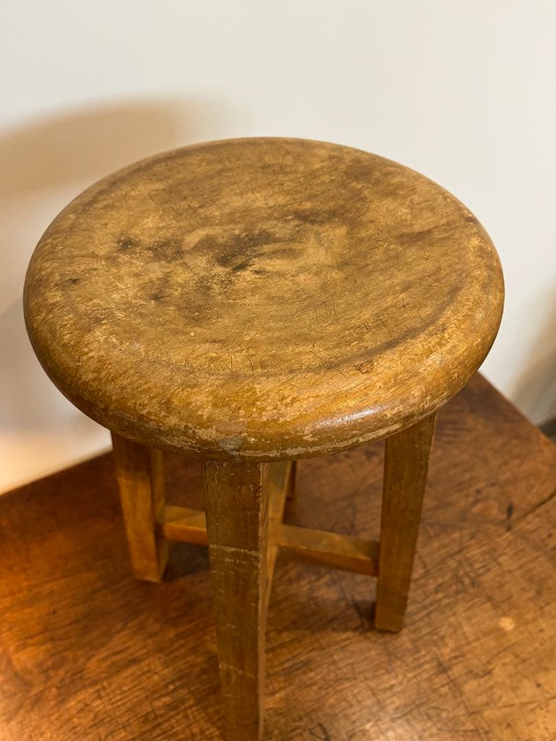 丸椅子 古道具 スツール 昭和レトロ アンティーク ビンテージ