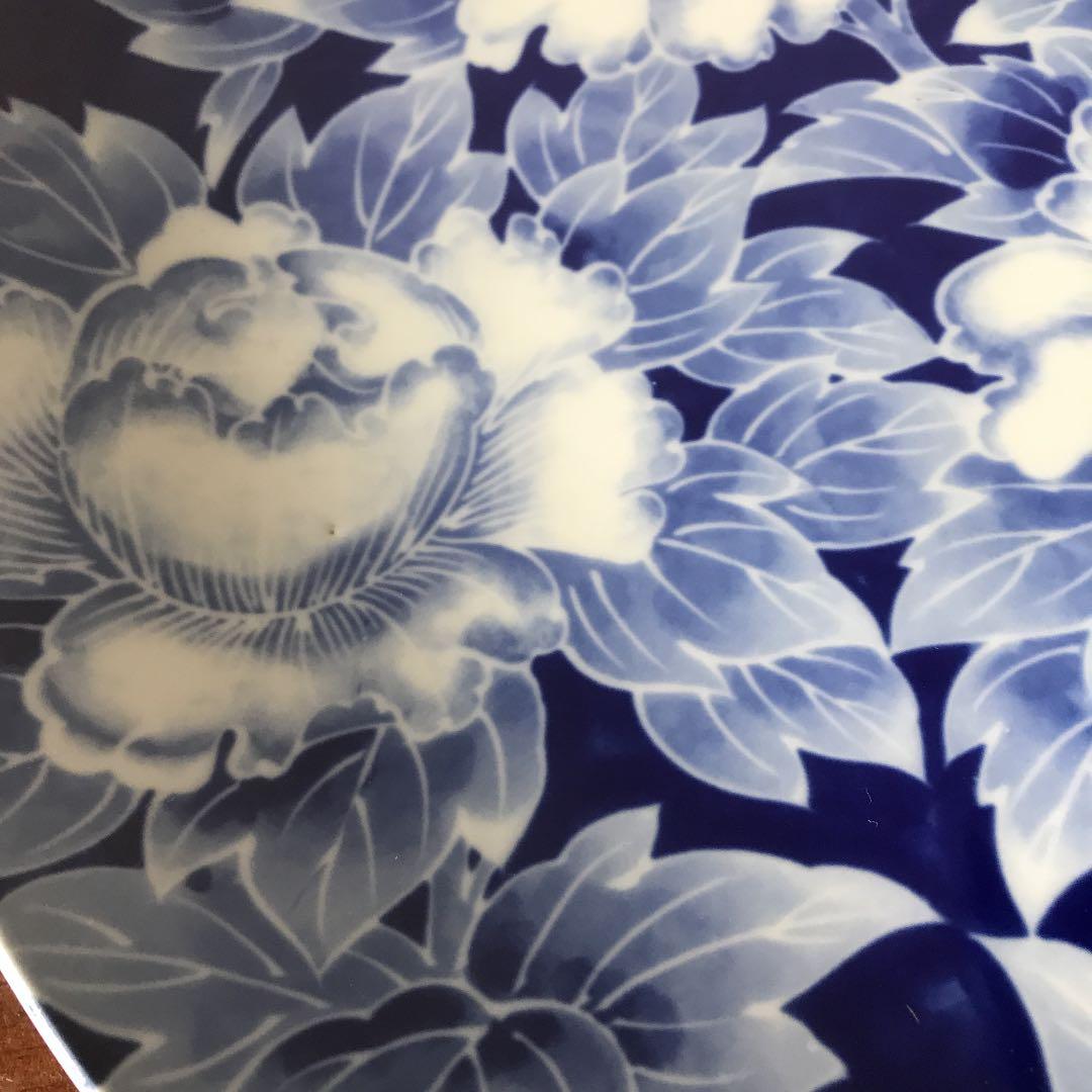 有田焼 萬二郎 大皿 飾皿 牡丹 直径37.5cm - メルカリ