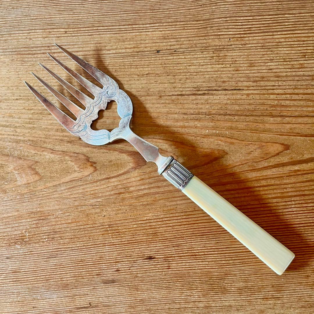 aki イギリスアンティーク シルバー フィシュサーバーセット