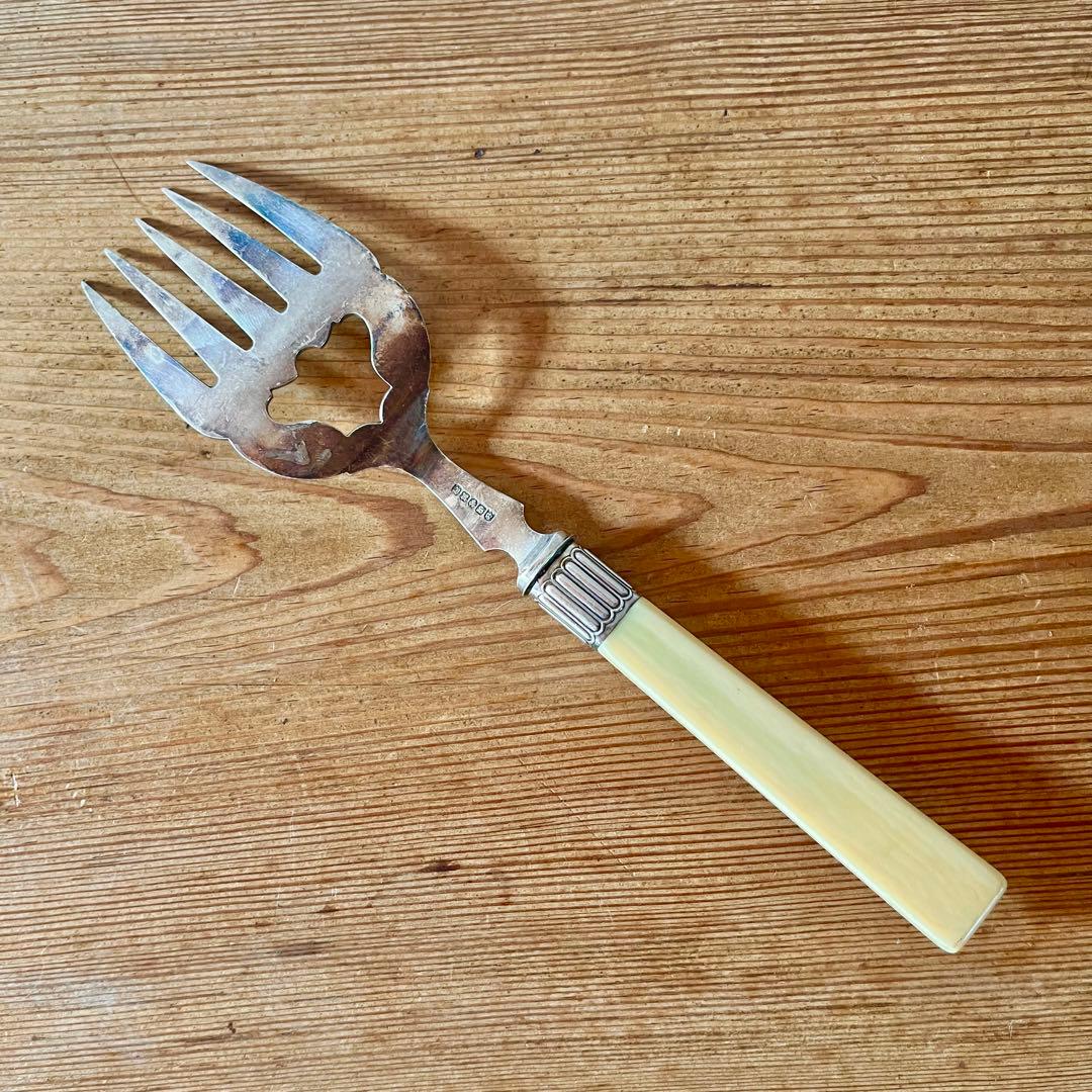 aki イギリスアンティーク シルバー フィシュサーバーセット