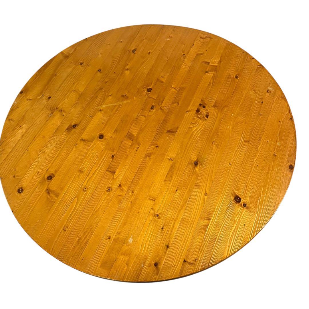 天然木 丸型ちゃぶ台 直径100cm 分解可 座卓 和風 ローテーブル レトロ