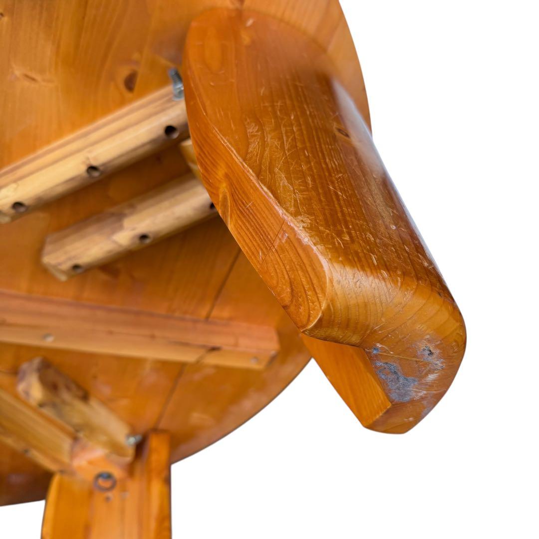 天然木 丸型ちゃぶ台 直径100cm 分解可 座卓 和風 ローテーブル レトロ