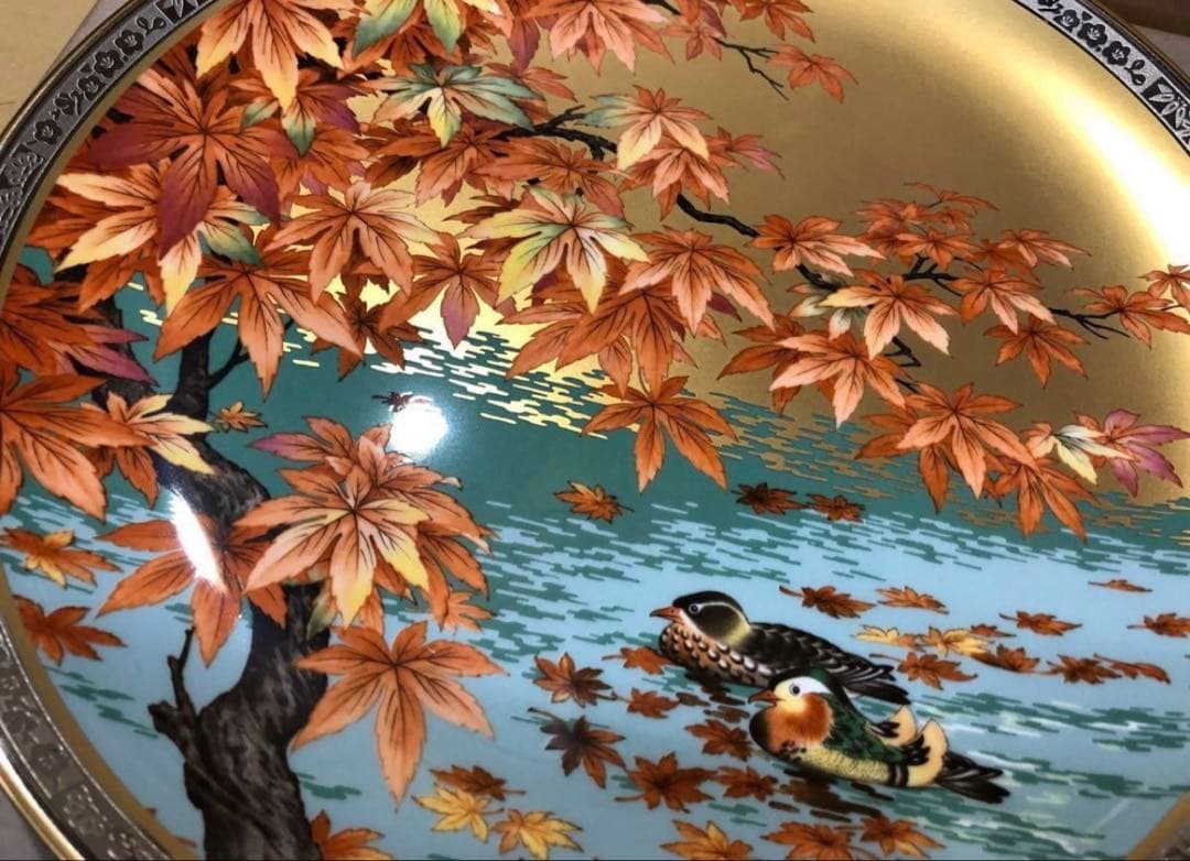 未使用/特価❕ノリタケ/スタジオコレクション/秋＊紅葉/絵皿/１点　　飾り皿