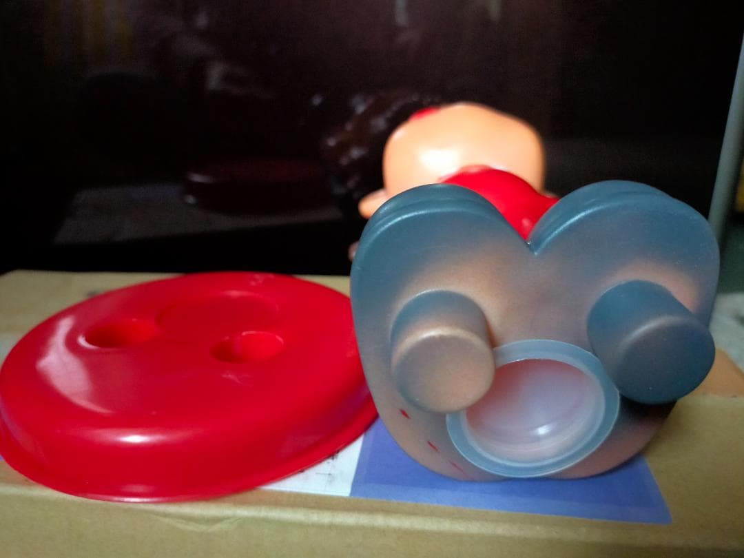 不二家 ペコちゃん貯金箱 人形 赤台 - メルカリ