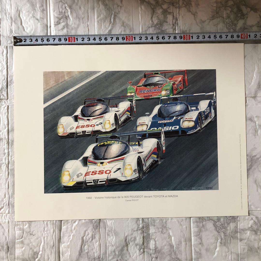 激レア ルマン24 1991 プジョー905 トヨタ マツダ ダニエル・ピコ 絵