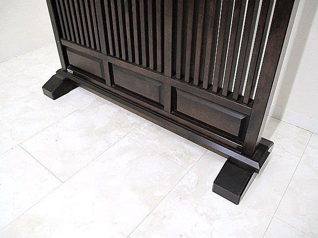 美品　北海道民芸家具　樺無垢材衝立 　　パーテーション 民芸家具 間仕切り