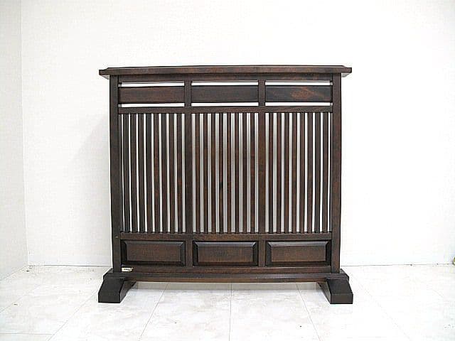 美品　北海道民芸家具　樺無垢材衝立 　　パーテーション 民芸家具 間仕切り