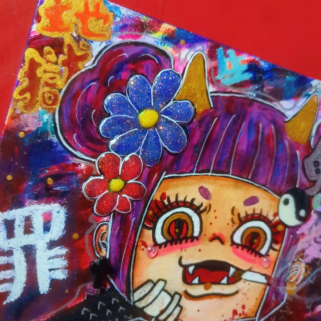 【一点物イラストアート】Sanctions-制裁-《現代アート/キャンバス》