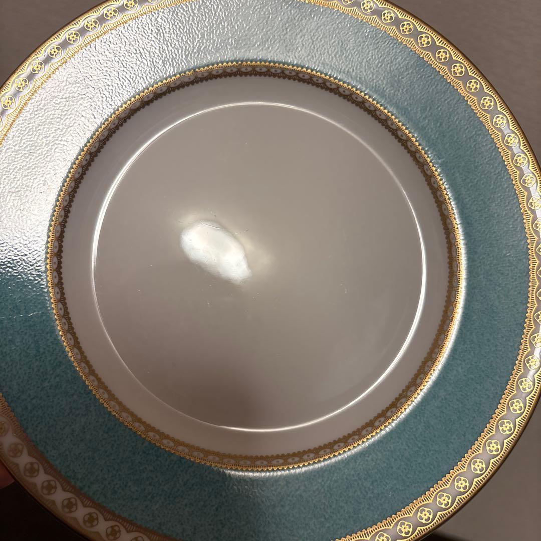 ウェッジウッド　ユーランダー　パウダーターコイズ　デザートプレート　17.5cm