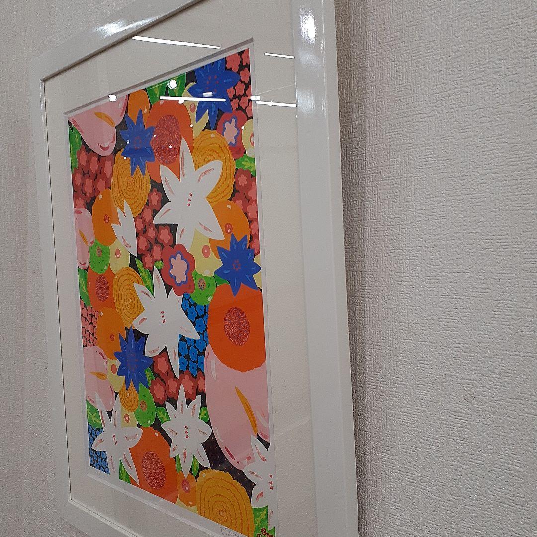 ジークレー版画　ミックスフラワー　3/100エディション　A3サイズ　額付き