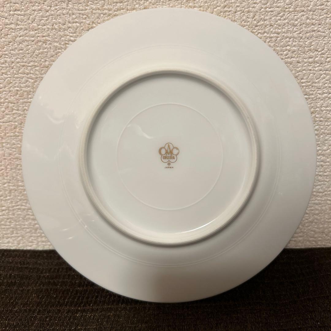 大倉陶園　アレキサンドリーヌ　金蝕マロン　デザートプレート　17cm 3枚