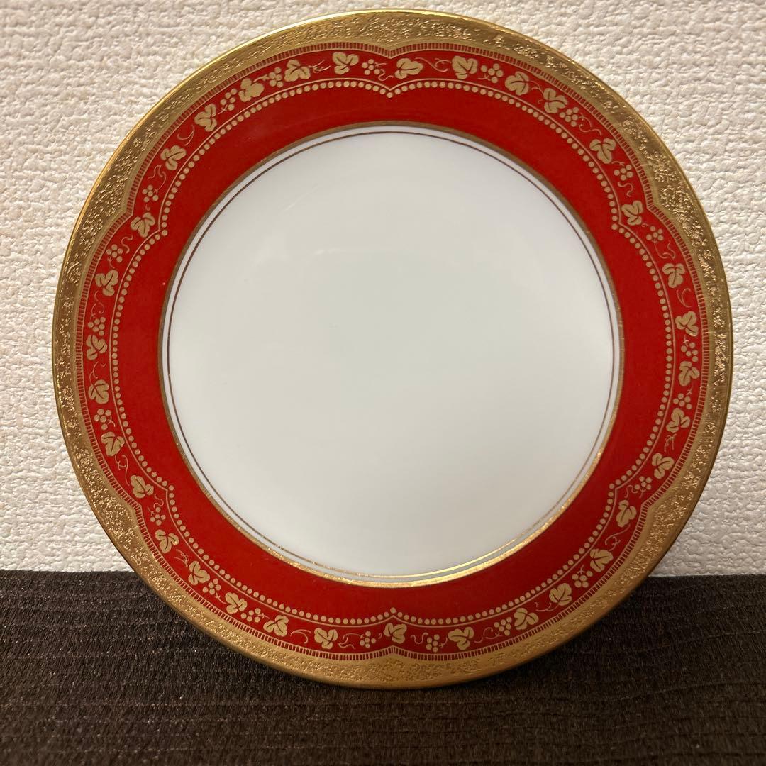 大倉陶園　アレキサンドリーヌ　金蝕マロン　デザートプレート　17cm 3枚