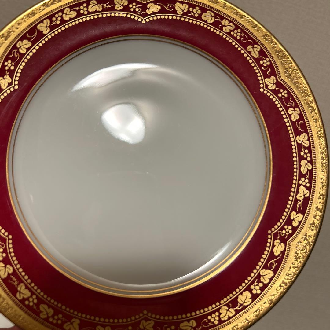 大倉陶園　アレキサンドリーヌ　金蝕マロン　デザートプレート　17cm 3枚