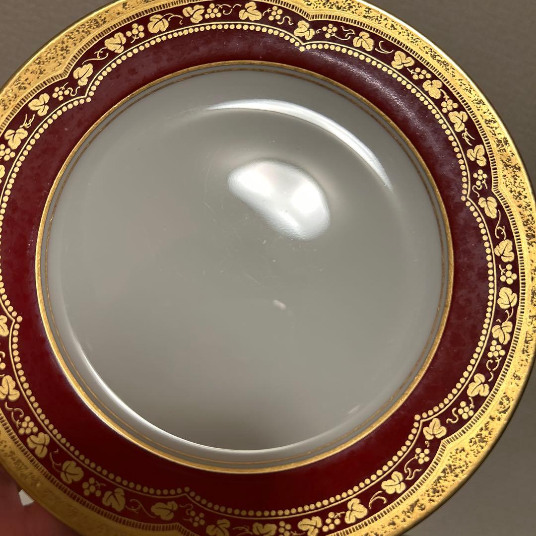 大倉陶園　アレキサンドリーヌ　金蝕マロン　デザートプレート　17cm 3枚