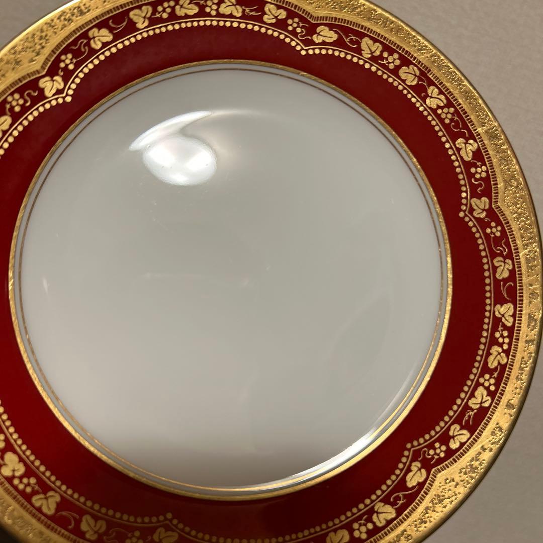 大倉陶園　アレキサンドリーヌ　金蝕マロン　デザートプレート　17cm 3枚