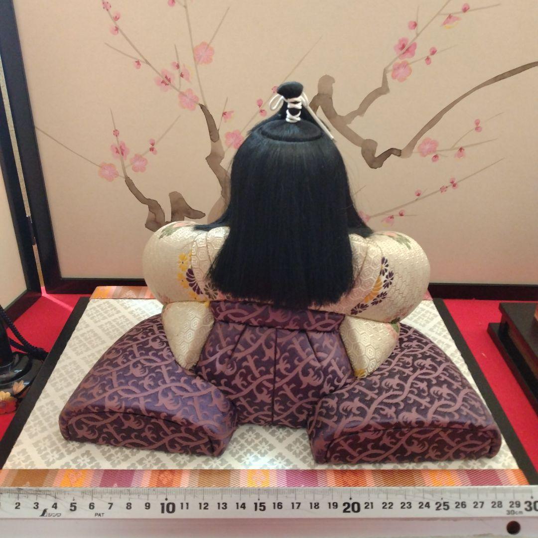初代 原米州 作 木目込 雛人形一式 (無形文化財技術保存 古典巻袖雛