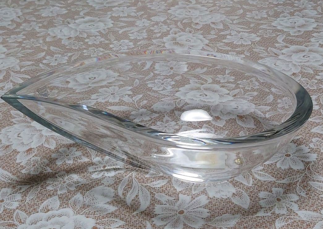 【ORREFORS】 ドロップデザイン　ティアドロップ　クリスタルボウル