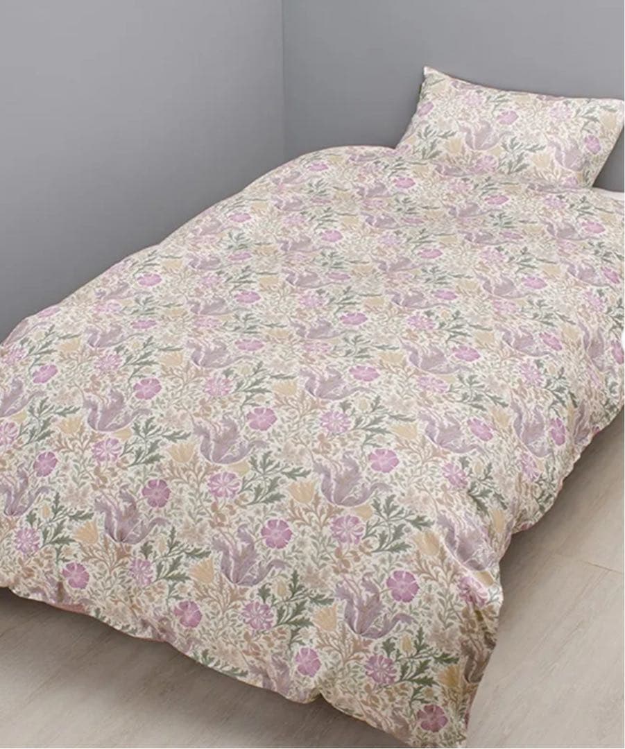 モリスギャラリー　掛け布団カバー　150×210 シングル　日本製　ラベンダー