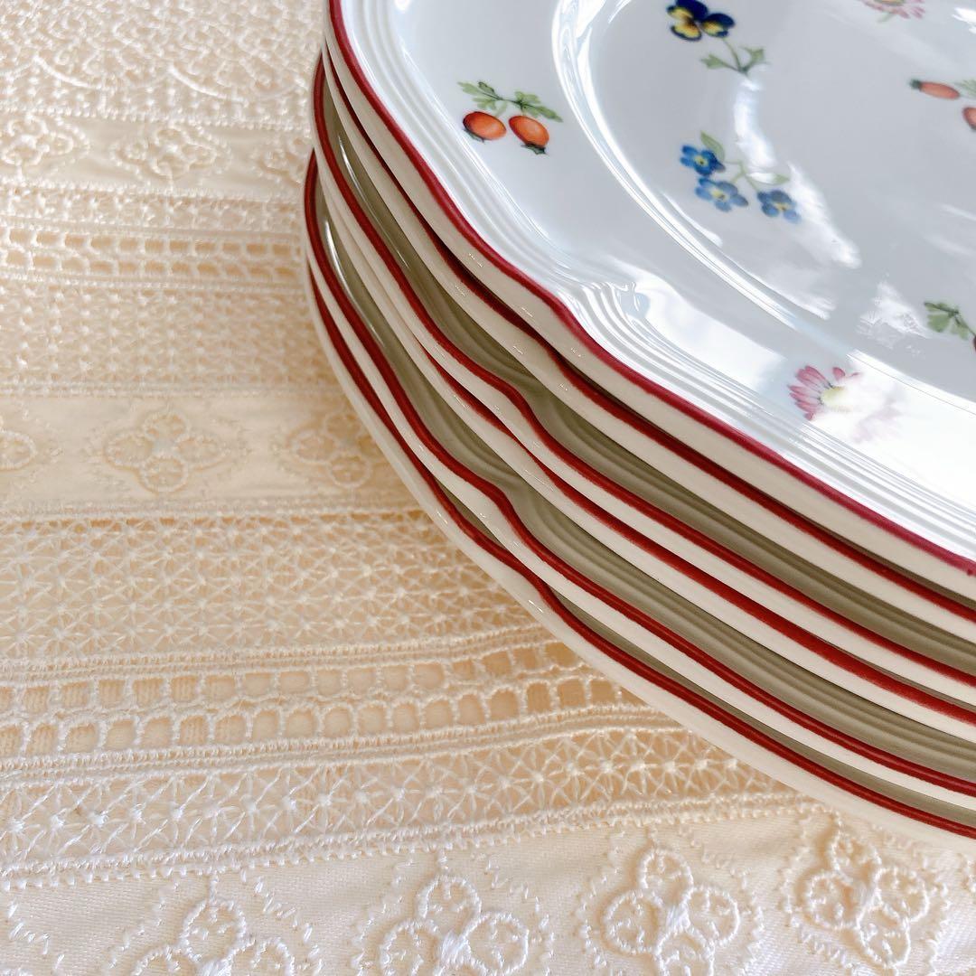 【希少】ビレロイ&ボッホ プチフルール 20.5cmプレート 6枚セット