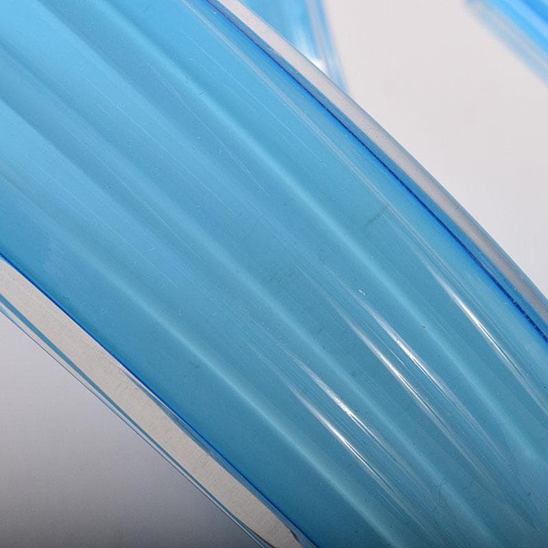 モダンアート　ガラス工芸　二口パイプ形　花入　共箱　8217