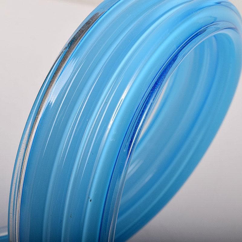 モダンアート　ガラス工芸　二口パイプ形　花入　共箱　8217