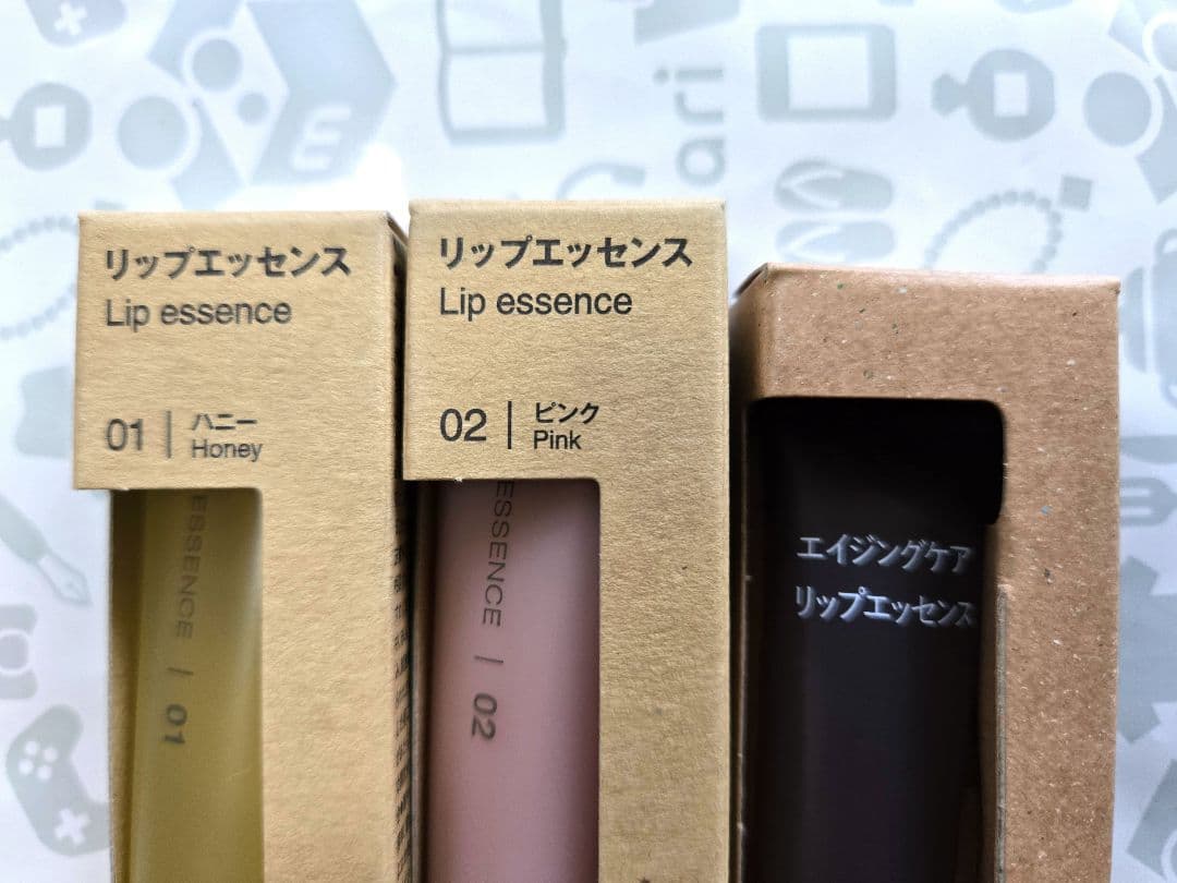 無印良品 MUJI リップエッセンス3種類❁︎ハニー❁︎ピンク❁︎エイジングケア