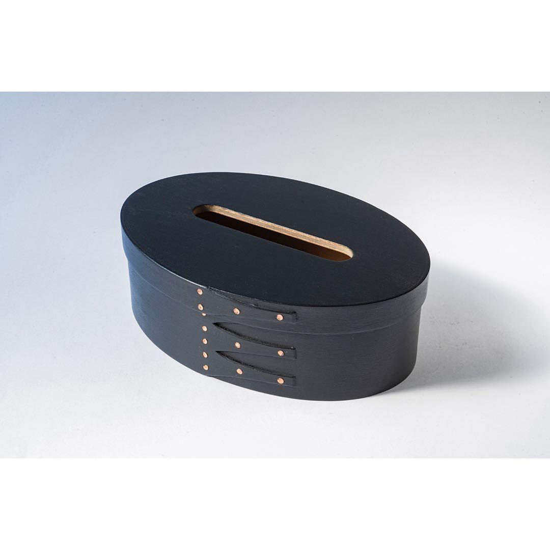 【専用】シェーカーオーバルテッシュボックス ブラックチェリーブラック