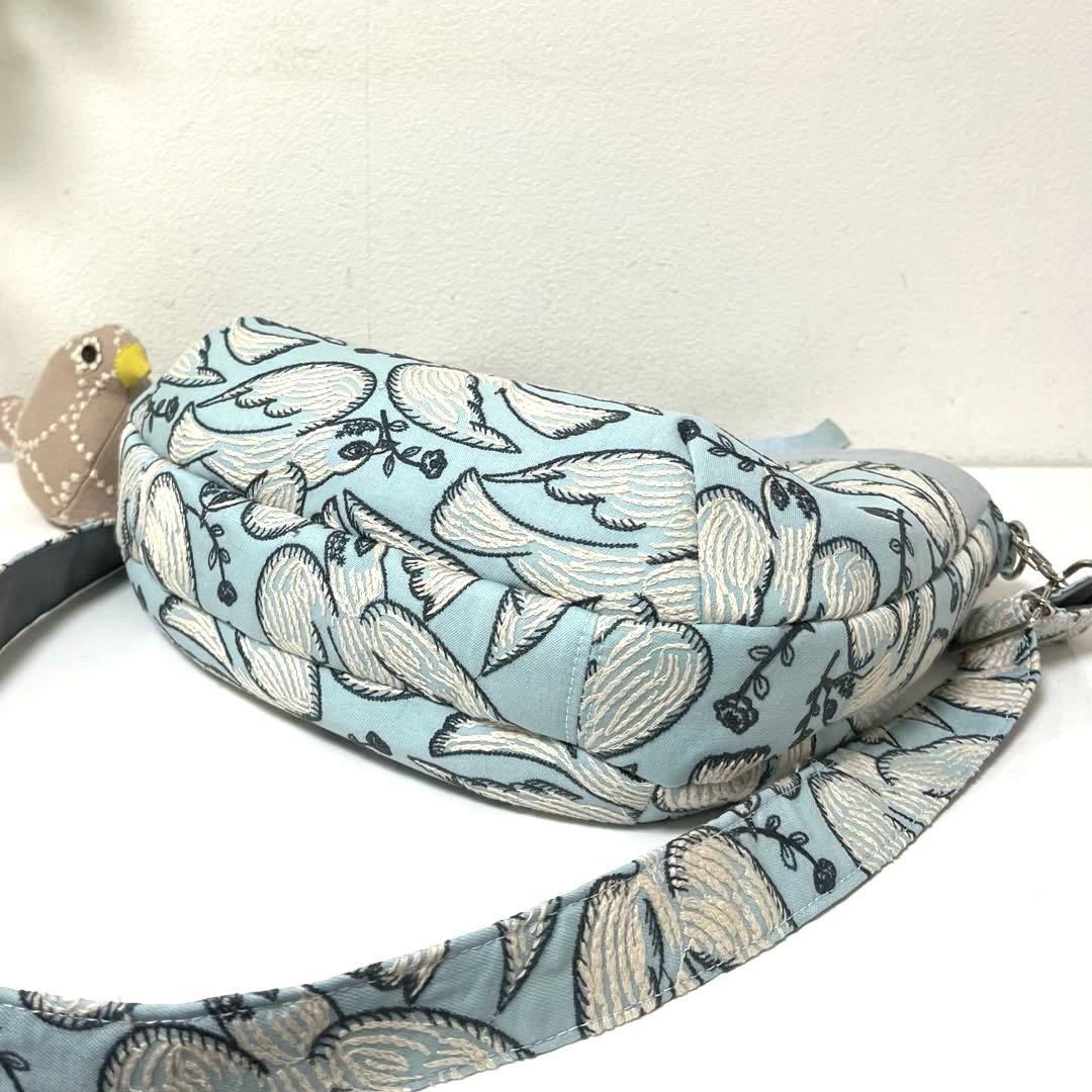 ミナペルホネン　ハンドメイドバッグ　マチ付きショルダーバッグ