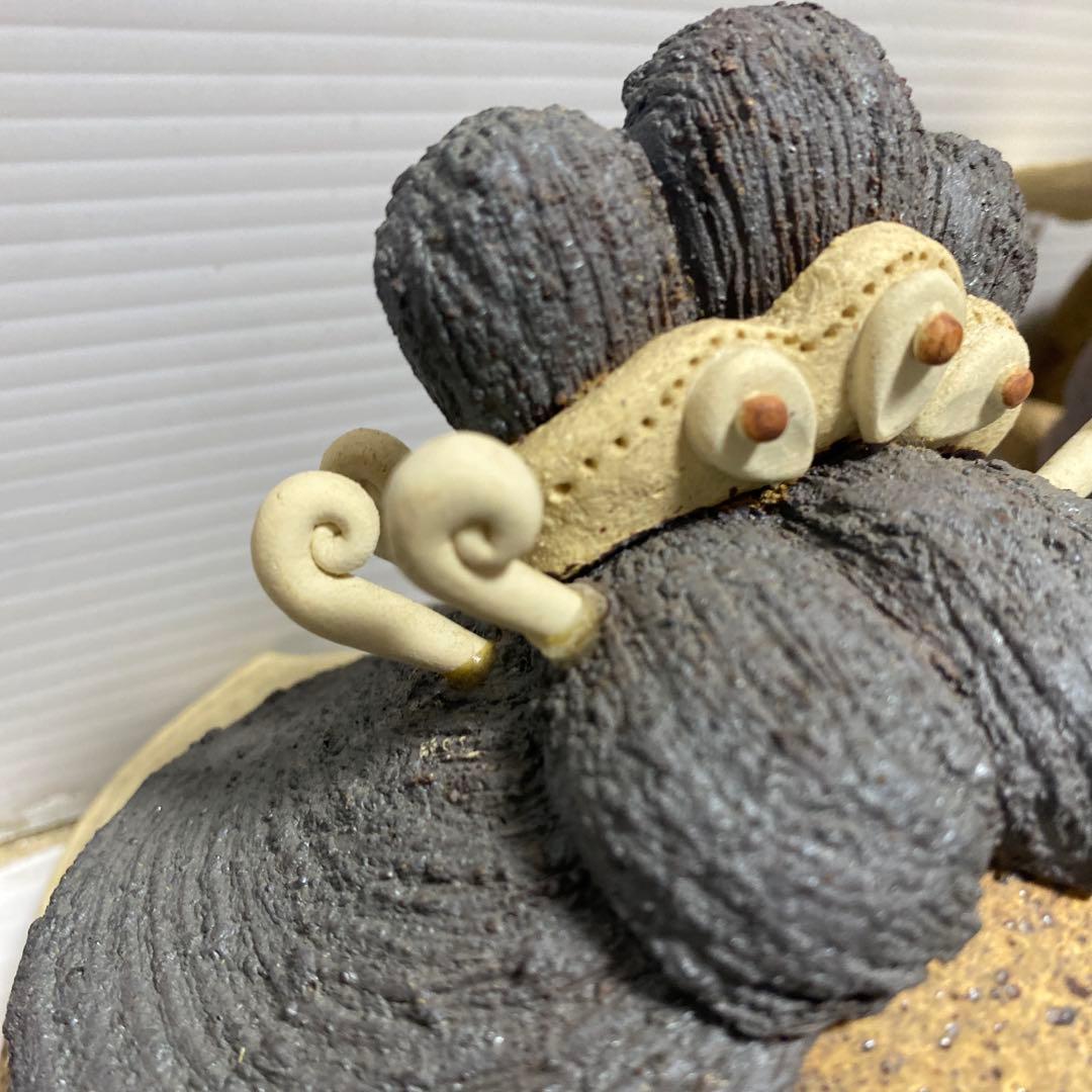 補修あり 土器 土鈴 七福神 和風 置物 オブジェ インテリア 陶芸