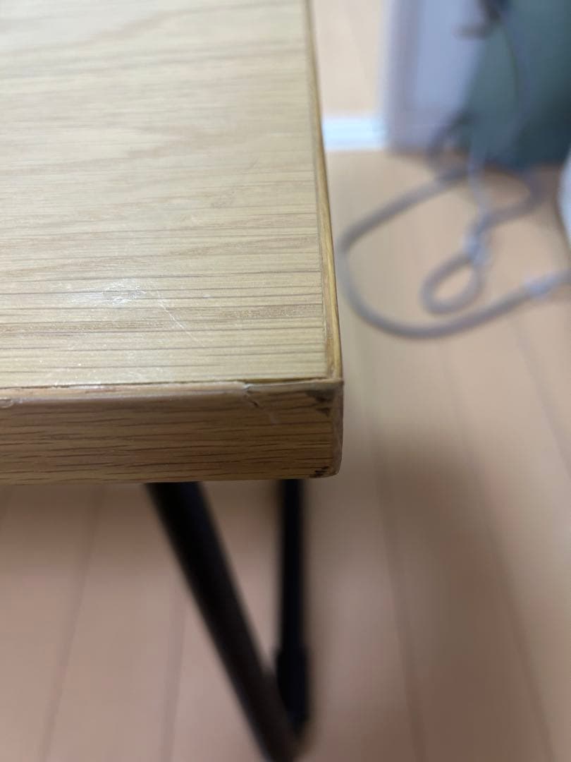 【値下げ】無印良品　折りたたみローテーブル 幅90cm オーク材