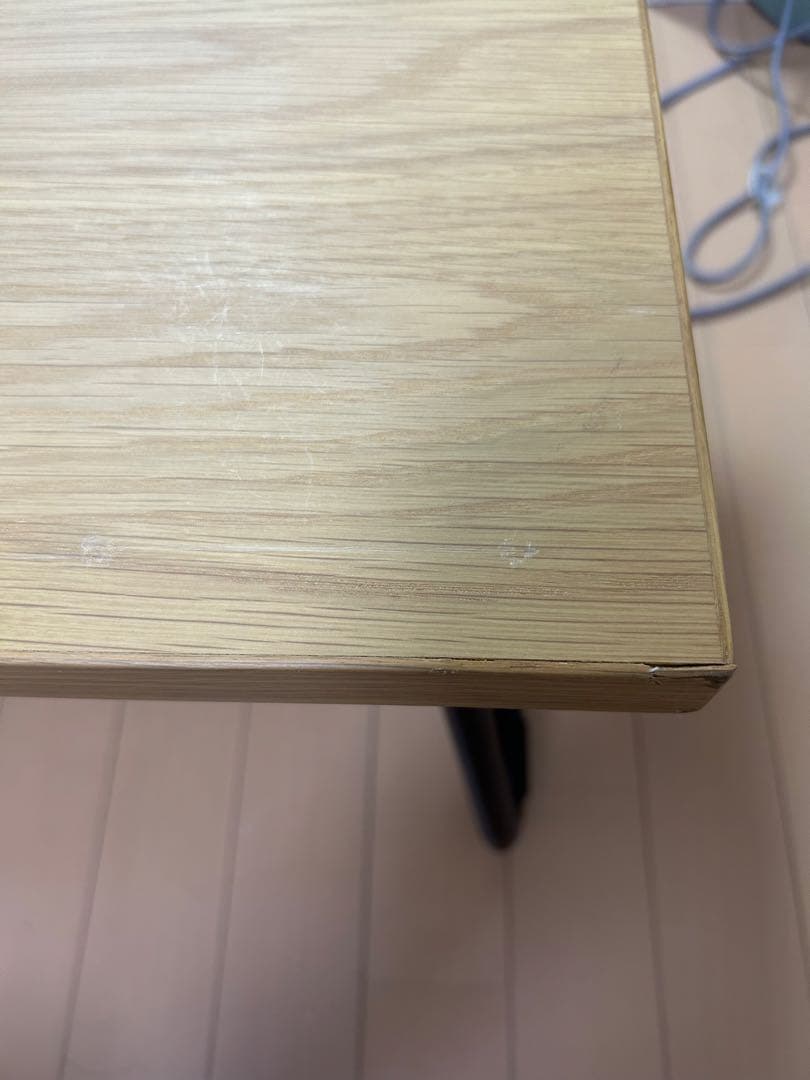 【値下げ】無印良品　折りたたみローテーブル 幅90cm オーク材