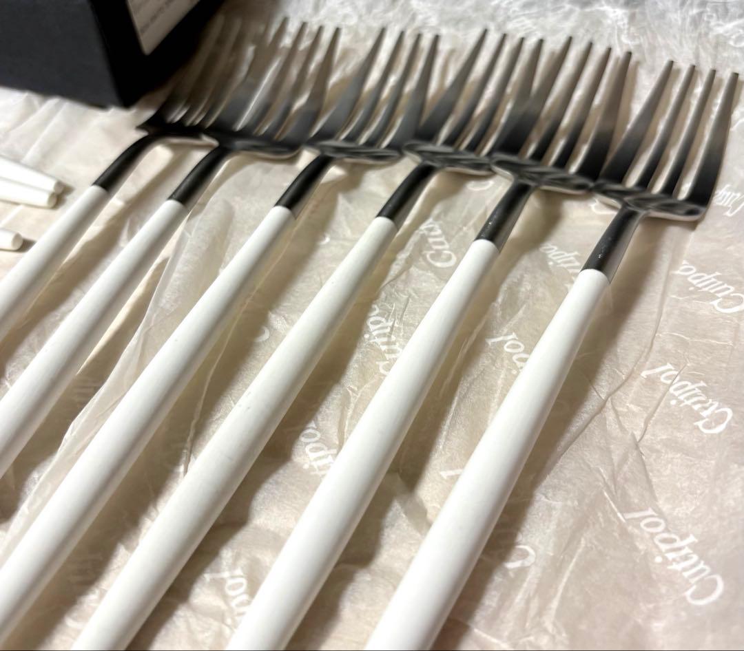 Cutipol GOA ディナーフォークホワイト12本セット　※未使用品　美品