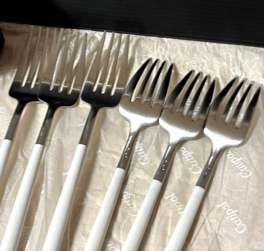 Cutipol GOA ディナーフォークホワイト12本セット　※未使用品　美品