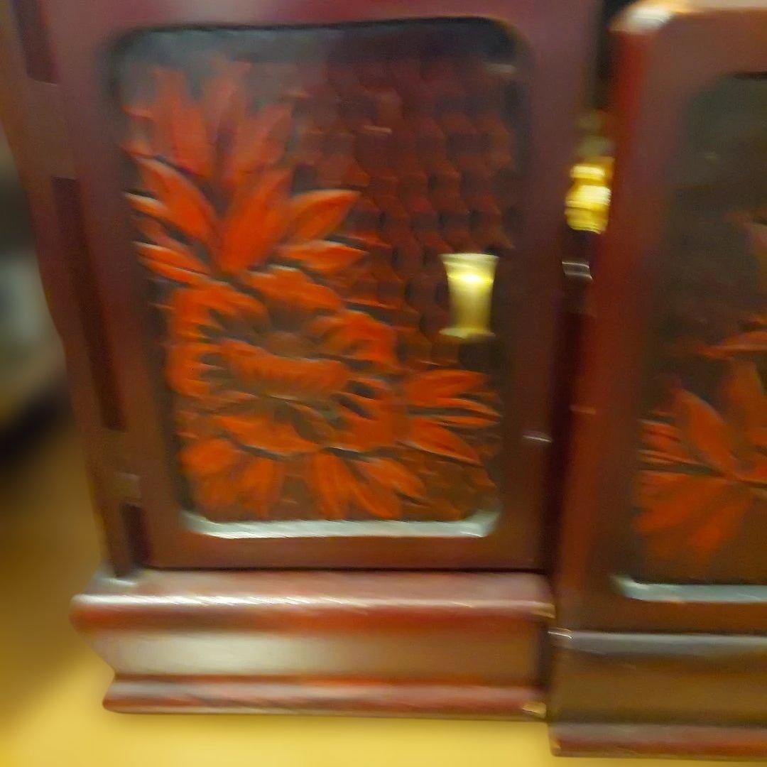 【福岡市南区お引き取り限定】鎌倉彫　三面鏡