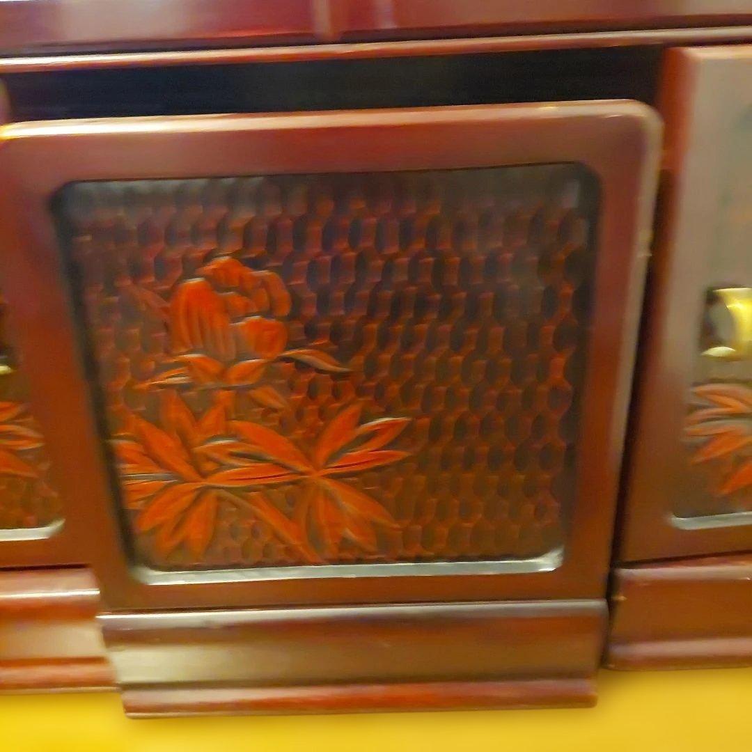 【福岡市南区お引き取り限定】鎌倉彫　三面鏡