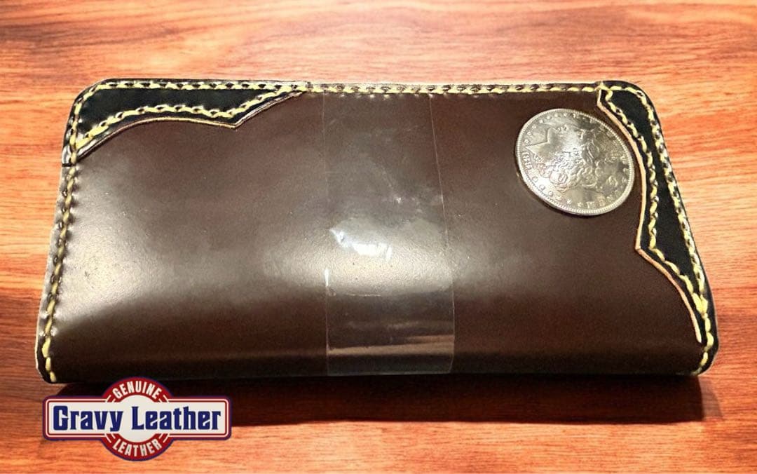Gravy Leather 本革 ライダース ウォレット オールコードバン 馬革