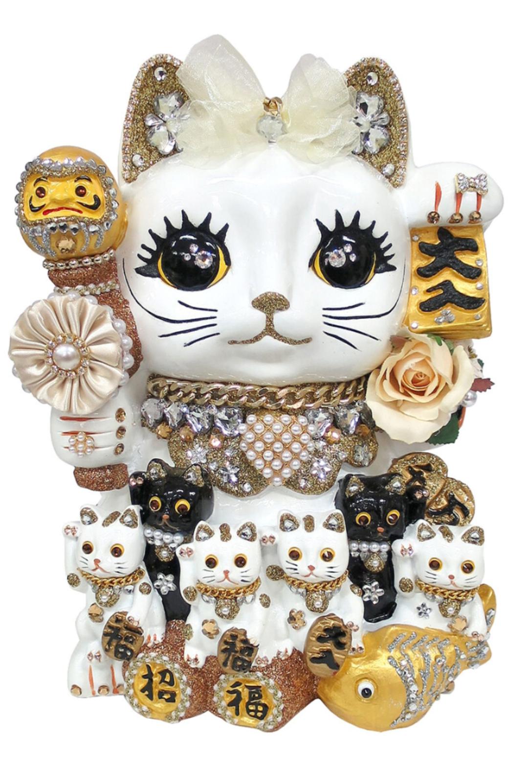 キラキラ招き猫 ゴールド 特大