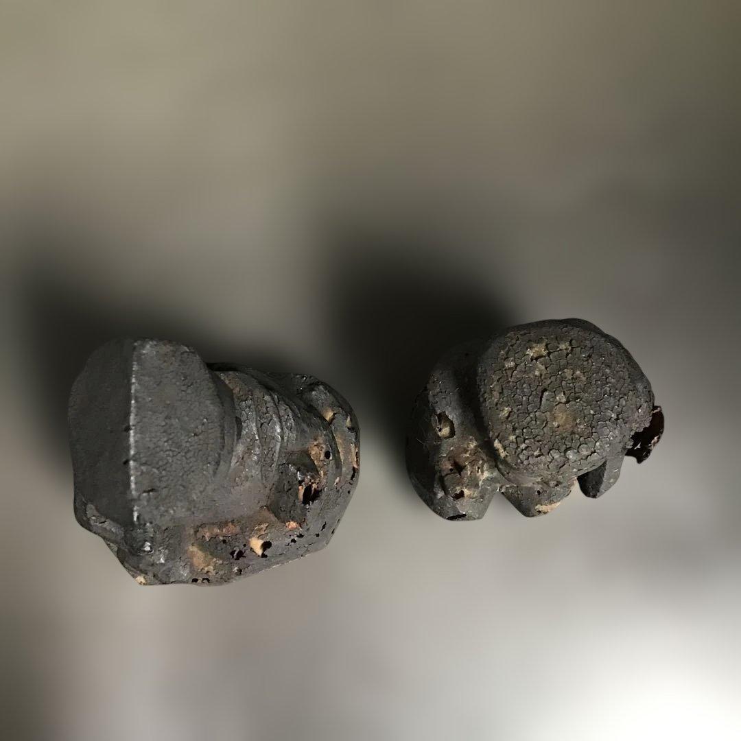 恵比寿大黒天　古木彫刻 2体　骨董品