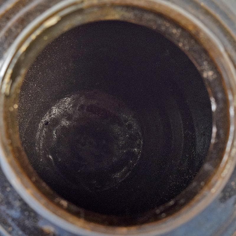 朝鮮美術 李朝 高麗黒釉 双耳壷 時代箱付 V R8409B