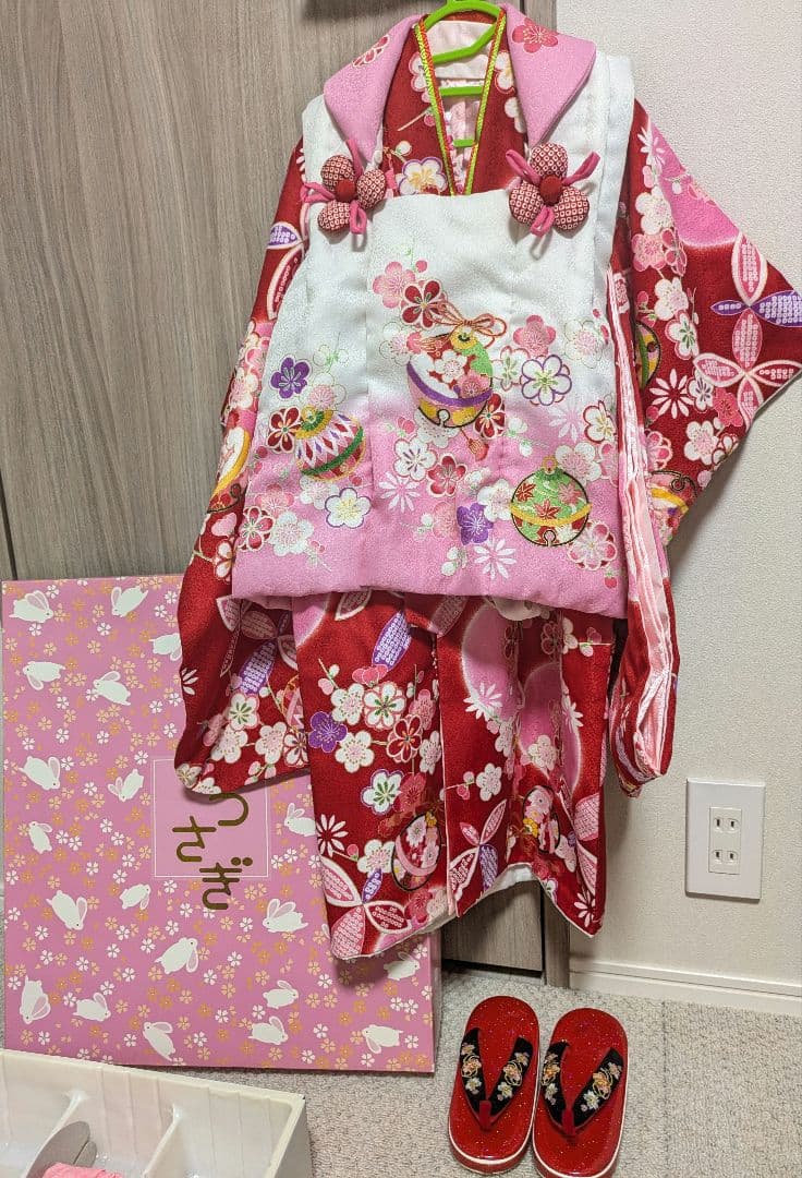 七五三 着物セット ３歳　花うさぎ