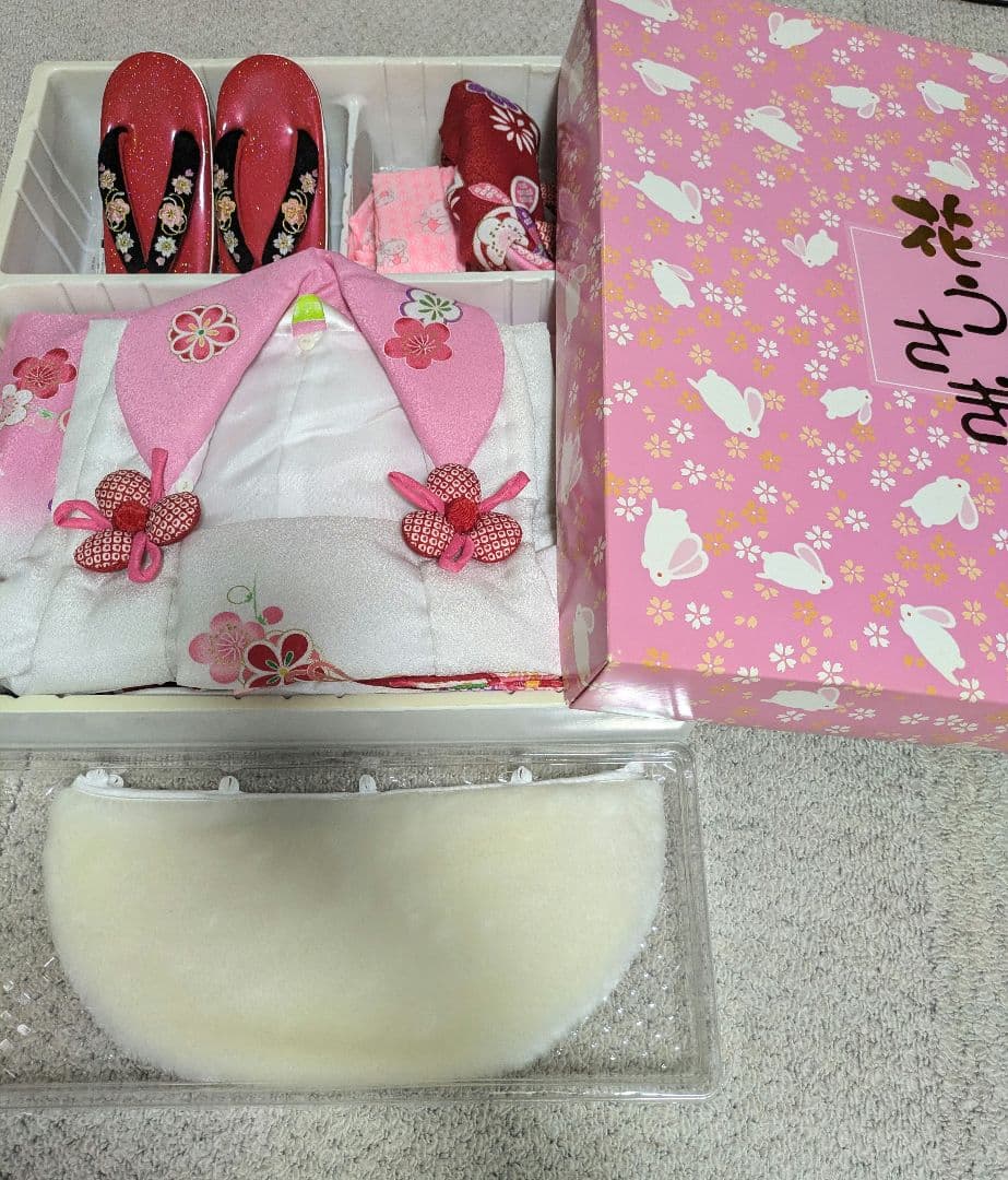 七五三 着物セット ３歳　花うさぎ