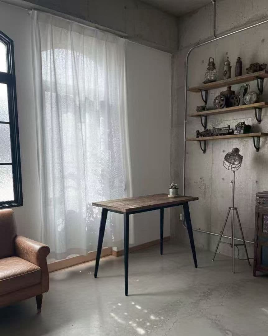 男前　国産杉　無垢材　自然塗料　バンドメイド　天板厚み　デスク　テーブル　完成品