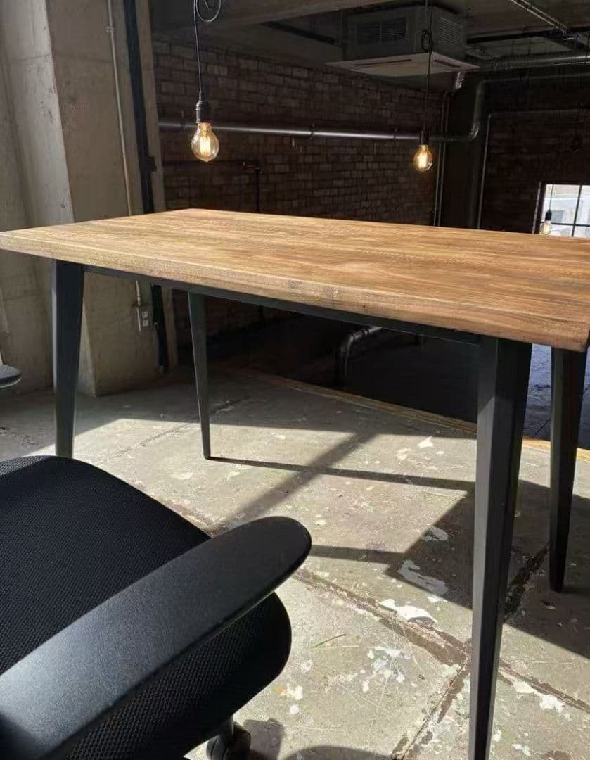 男前　国産杉　無垢材　自然塗料　バンドメイド　天板厚み　デスク　テーブル　完成品