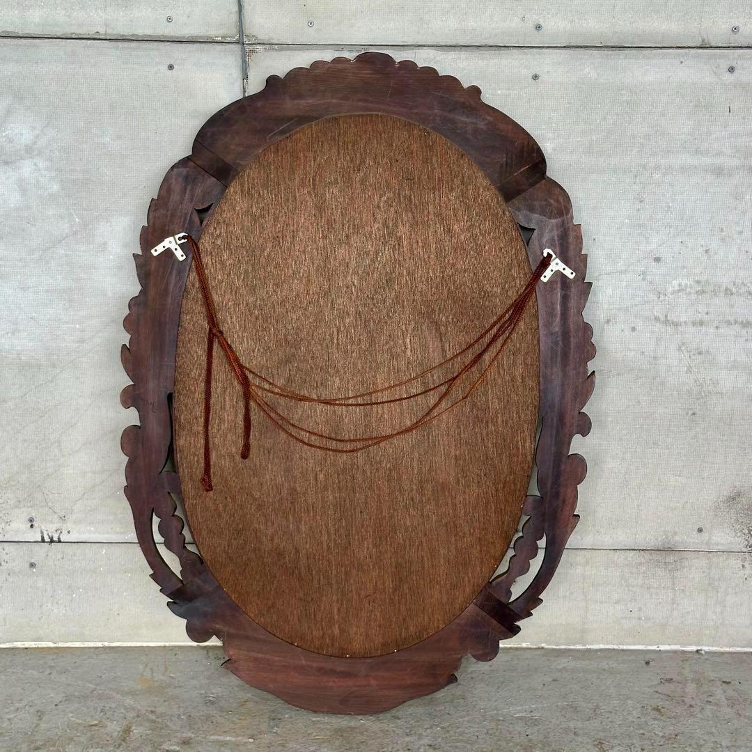 ♦︎♢アンティーク調♦︎♢バロック様式 ウッド無垢材 手彫り 大型ウォールミラー