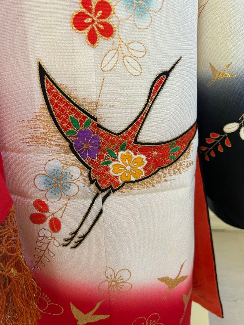 7歳　七五三　正絹着物　古典柄　帯　帯揚げ　帯締め　しごき　セット