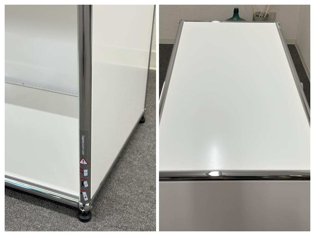 正規品!ほぼ未使用品■USMハラー■キャビネットシェルフ　1列3段　鍵なし　白