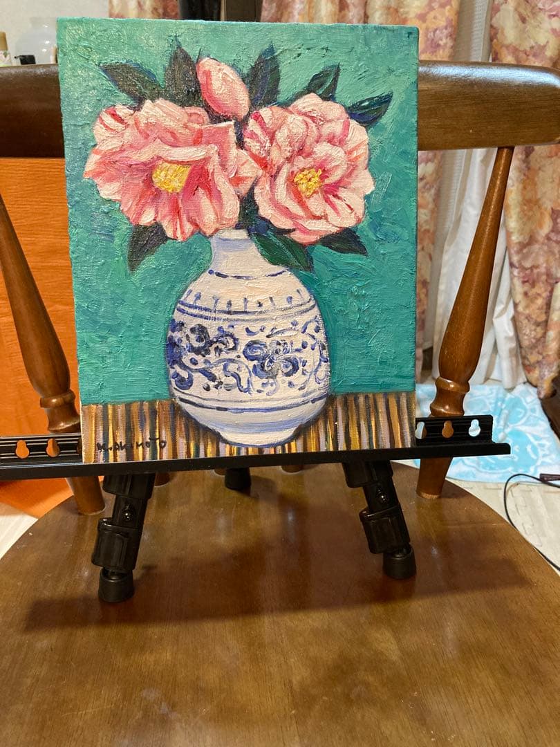 【3万円内で楽しむ本物の絵画③】「椿」秋元清弘　F３号