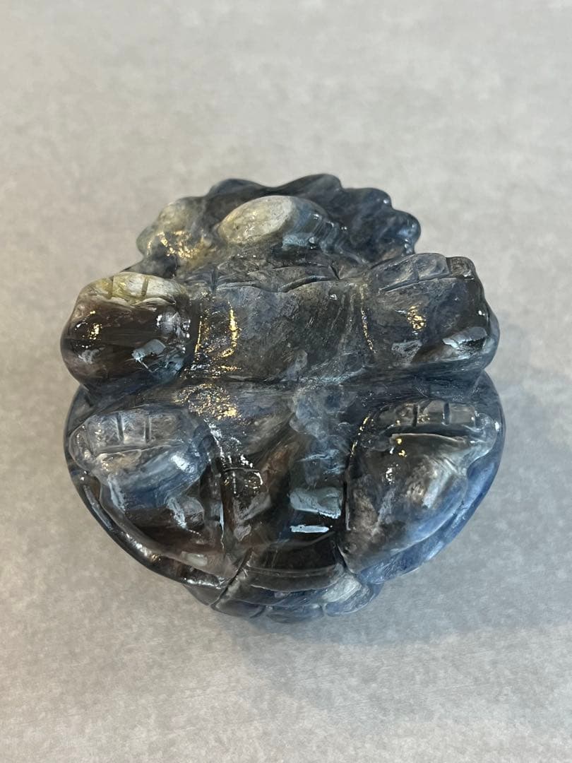 【高品質】カイヤナイト龍亀（ロングイ）置物